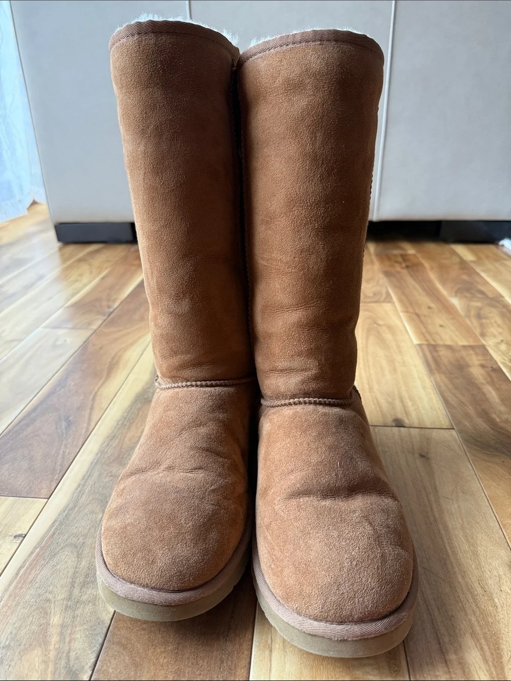 UGG Tall Suede Winter Boots in Chestnut Brown